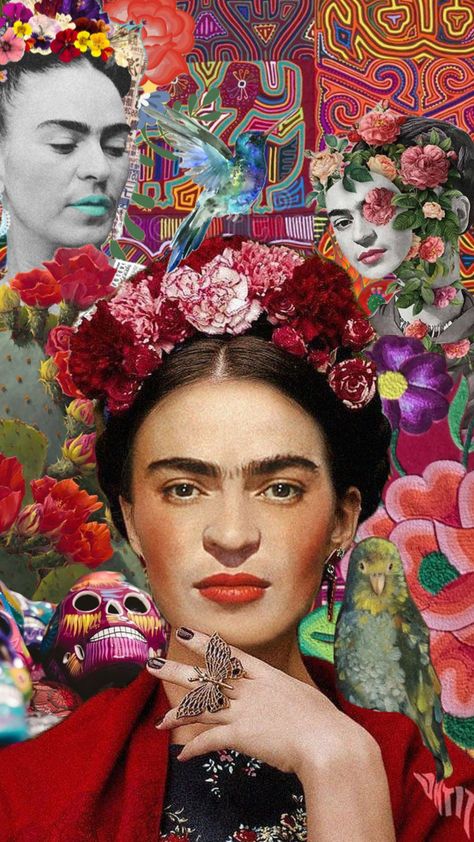 #art #fridakahlo #women #power Frida Kahlo Artwork Paintings, Frida Kahlo Wallpaper, Frida Kahlo Diego Rivera, Freida Kahlo, Frida Kahlo Artwork, Collage Journaling, Frida Paintings, Pop Art Lips, Kahlo Paintings