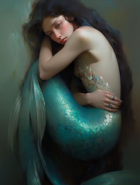 ai.tinybutterfly Mermaid Realistic, Mermaid Legends, Mermaid Portrait, Mermaids Tail, Realistic Mermaid, Mermaid Pose, Mermaid Images, Mermaid Artwork, Fantasy Mermaids