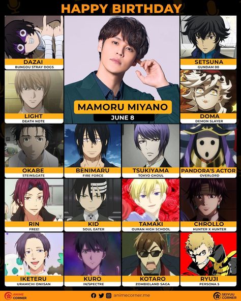 Happy 40th birthday to Miyano Mamoru! by nwl123 The post Happy 40th birthday to Miyano Mamoru! appeared first on Alo Japan. Miyano Mamoru, Mamoru Miyano, Funny English Jokes, Anime Demon Boy, Anime Monsters, Anime Watch, Happy 40th, Happy 40th Birthday, Anime Store