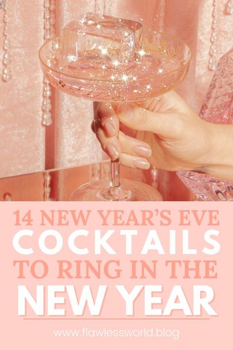 Cute Champagne Drinks, Pitcher Cocktails New Years, New Year’s Eve Beverages, Nye Party Drink Ideas, New Year’s Eve Mocktail Ideas, New Year’s Eve Margarita, New Year Champagne Cocktails, Sparkle Drinks Cocktails, New Years Pitcher Drinks