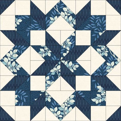 Carpenter's Star: 3 Yard Quilt Pattern Carpenter Star Quilt Pattern, Carpenter Star Quilt, 3 Yard Quilts, Blue Quilt Patterns, Half Square Triangle Quilts Pattern, Triangle Quilt Pattern, Star Quilt Pattern, Rustic Quilts, Big Block Quilts