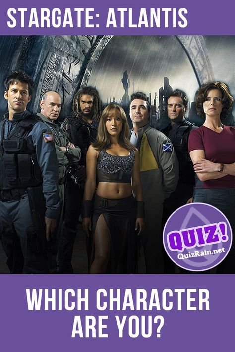 The expedition from Earth passed through the Stargate to the lost city of the ancients - Atlantis, located in the Pegasus galaxy. Welcome to quiz: "Who Are You From 'Stargate: Atlantis?'" Answer all questions and find out Who Are You From 'Stargate Atlantis'! #StargateAtlantis #Stargate #tvshow #quiz Ancient Atlantis, Which Character Are You, The Lost City, Stargate Atlantis, Lost City, Stargate, Atlantis, Spirit Animal, Movie Tv