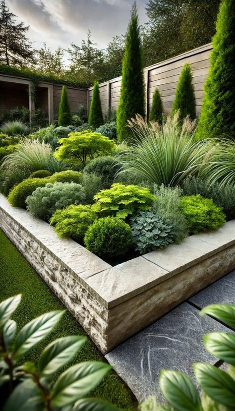 25 Innovative Modern Garden Edging Ideas for a Standout Landscape 50 Modern Garden Borders, Garden Plant Border Ideas, Garden Edge Design Ideas, Contemporary Shade Garden, Contemporary Garden Planting, Shrub Border Ideas Uk, Landscape Border Ideas, Garden Edges And Borders, Small Garden Borders