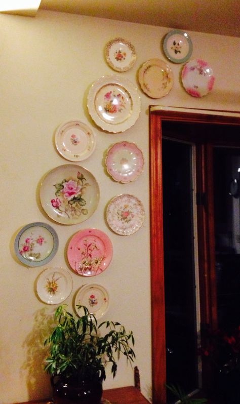 Gallery Wall Plates Plates On Walls Ideas, Hanging Plates On Wall, Hanging Plates On The Wall, Vintage Wall Plates Decor, Vintage Plates On Wall Kitchens, Plates On The Wall, Plates On Wall In Kitchen, Vintage Plate Wall, China Plates On Wall