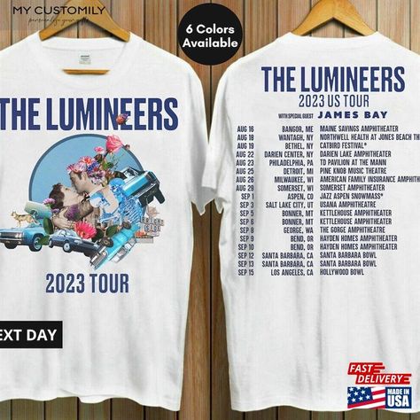 The Lumineers 2023 Tour Unisex Shirt Concert Hoodie Check more at https://mycustomily.com/product/the-lumineers-2023-tour-unisex-shirt-concert-hoodie/ Darien Lake, Concert Hoodie, Aspen Snowmass, Jones Beach, James Bay, The Lumineers, Music Theater, Salt Lake City, Special Guest