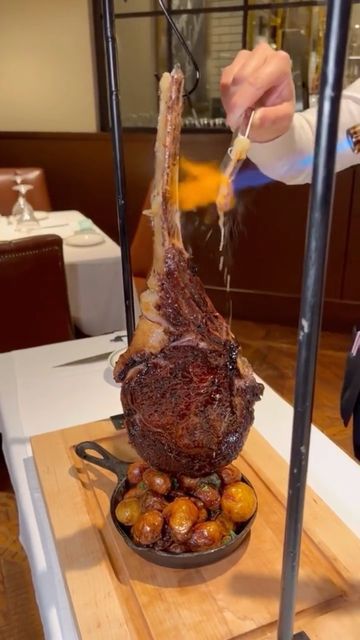 Tomahawk Steak Presentation, Steak Presentation, Tomahawk Steak, Prime Rib Roast, Vegas Vacation, Rib Roast, Outdoor Dinner, Best Steak, The Venetian