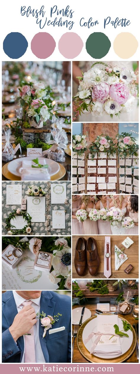 This beautiful country club golf course Wedding in Colorado Springs was a gorgeous blush summer wedding in July. This color palette is soft and romantic with plenty of accent color choices. Photographer: Katie Corinne Photography Venue: Garden of the Gods Club See more inspiration and stunning images from this ceremony and reception. #coloradowedding #coloradosprings #coloradospringswedding #coloradophotographer Bridal Color Palette Summer, Garden Wedding Palette Colour, Spring Golf Course Wedding, Garden Wedding Colors Palette, Muted Summer Color Palette Wedding, Golf Course Wedding Colors, July Wedding Color Schemes, Late Summer Wedding Color Palette, July Wedding Colors