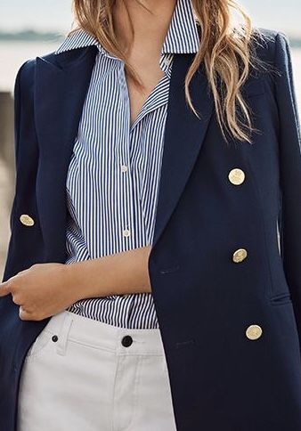 Navy Blue Blazer Formal Outfit Women, Navy Double Breasted Blazer Outfit Women, Navy Linen Blazer Outfit Women, Outfit Blazer Blu, Suit Coat Outfits For Women, Marine Outfit Women, Navy Blazer Outfit Women Casual, Navy Blazer Outfits For Women, Navy Blue Outfit Ideas Casual