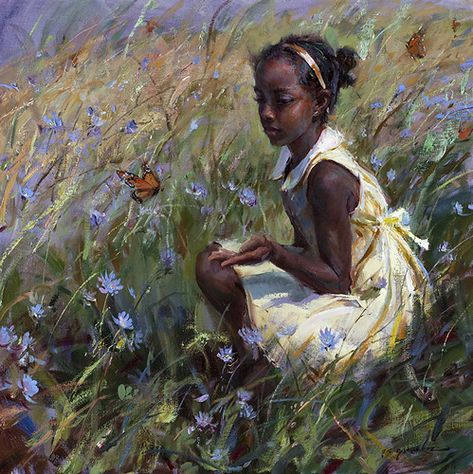 Daniel Gerhartz "Waiting" 21st century | Daniel Gerhartz [Am… | Flickr Daniel Gerhartz, A Butterfly, Butterflies, Flowers, Black, Art