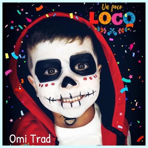 This rendition of #Coco is soooo cute! Thank you Omi at @lafiestabyomi for sharing it with us! #sillyfarm #halloween #coco #sugarskullmakeup #diadelosmuertos #facepainter #kidsfacepainting #facepaintersoninstagram #facepaintersofinstagram #makeupartist Boy Halloween Makeup, Face Painting Halloween Kids, Sugar Skull Face Paint, Halloween Makeup For Kids, Skull Face Paint, Face Painting Easy, Sugar Skull Makeup, Face Painting Halloween, Boy Halloween Costumes