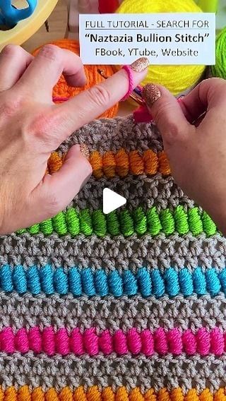 Bullion Stitch, Yarn Embroidery, Crochet Hack, Crochet Dog Sweater, Crochet Stitches Diagram, Shell Stitch, Crochet Videos Tutorials, Double Crochet Stitch, 3d Texture