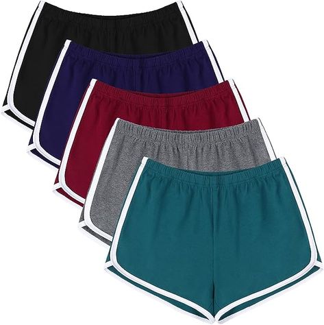 URATOT 5 Packs Soft Comfy Booty Shorts for Women Cotton Yoga Sports Workout Short Athletic Gym Lounge Dolphin Shorts at Amazon Women’s Clothing store Gym Lounge, Summer Activewear, Summer Athletic, Womens Yoga Clothes, Workout Short, Yoga Short, Sports Workout, Dolphin Shorts, Sports Shorts Women