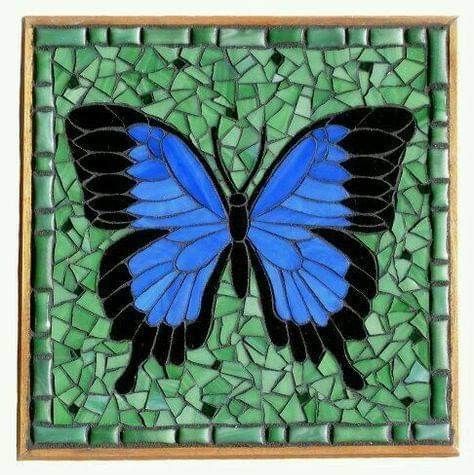 Ulysses Butterfly, Butterfly Mosaic, Mosaic Birdbath, Mosaic Stepping Stones, Mosaic Pots, Mosaic Garden Art, Mosaic Animals, Mosaic Birds, Mosaic Art Projects