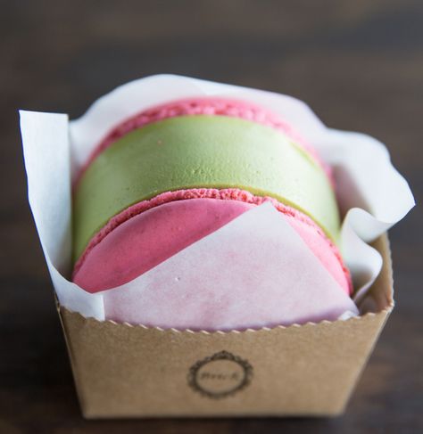 Taeguki Ice Cream Macaron Sandwiches Macaroon Ice Cream Sandwich, Ice Cream Mochi, Cream Mochi, Korean Ice Cream, Macaron Ice Cream Sandwich, Waffle Sandwiches, Waffle Ice Cream Sandwich, Korean Bbq Restaurant, Sandwich Packaging