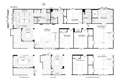 THE LULABELLE Floor Plan Modern Country Living, Mobile Home Floor Plans, Clayton Homes, Home Id, Open Concept Floor Plans, Craft Room Office, Mobile Homes, Manufactured Home, Spacious Living Room