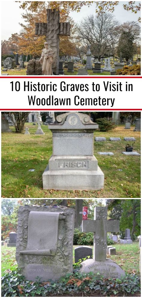 Woodlawn Cemetery was opened in 1863 and was, at the time, located in a rural area north of New York City. Over time, the city grew to encompass the area around the cemetery, transforming it from a peaceful, rural setting to the middle of a bustling metropolis. Woodlawn Cemetery, Famous Graves, Resting Place, Rural Area, Metropolis, Road Trips, Bronx, Bird Bath, Family Vacation