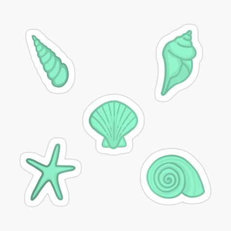 Get my art printed on awesome products. Support me at Redbubble #RBandME: https://www.redbubble.com/i/sticker/seashell-sticker-pack-in-seafoam-green-by-brickelle/53988279.EJUG5?asc=u Green Seashell, Green Stickers, Green Sticker, Seafoam Green, Sticker Pack, Glossier Stickers, Transparent Stickers, Stickers Packs, Sea Foam