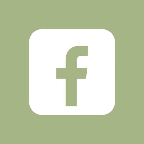 Soft Green Aesthetic Icons For Apps, Soft Green Icons For Apps, Facebook Green Icon, App Icon Facebook, Face Book App, Ipad Aesthetics, Facebook Aesthetic, Facebook Green, Halloween Icon