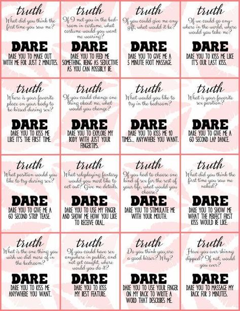 Couple's Truth or Dare Printable Game. Spice up date night with this fun game you can put together right at home. Perfect for birthdays, anniversaries and just for fun! Truth Or Dare Games, Couples Game Night, Date Night Games, Fun Bedroom, Relationship Games, Dare Games, Truth Or Dare Questions, Photos Black And White, Dare Questions