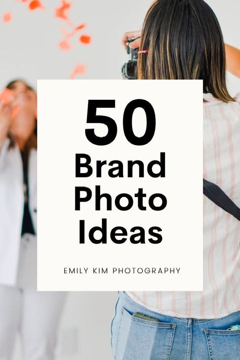 Get your free list of 50 brand photo ideas to inspire you for your next personal branding photoshoot! These personal branding photoshoot ideas will inspire your brand vision for your small business. Discover brand photo ideas for online, service-based entrepreneurs, wellness, nutrition, and fitness experts, podcasters and YouTubers, artisans and makers, real estate agents, and brick and mortar businesses. Find more photoshoot inspiration from Emily Kim Photography at emilykimphotography.com Branding Photoshoot Ideas, Brand Photoshoot Ideas, Wellness Nutrition, Nutrition And Fitness, Brand Vision, Brand Photography Inspiration, Business Photoshoot, Brand Photoshoot, Personal Branding Photoshoot