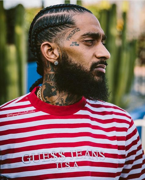 Nipsey Hussle Tattoos Ideas, Nipsey Hussle Tattoos, Nipsey Hussle Wallpaper, Nipsey Hussle Portrait, Small Face Tattoos, Lauren London Nipsey Hussle, Face Tats, Nipsey Hussle, Lauren London