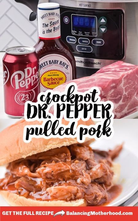 Crockpot Dr. Pepper Pulled Pork!... - Recipes for Busy Moms | Facebook Dr Pepper Pulled Pork Crock Pot, Pulled Pork Dinner, Pulled Pork Crock, Pork Loin Crock Pot Recipes, Dr Pepper Pulled Pork, Crockpot Pork Loin, Crock Pot Pulled Pork Recipe, Pork Crockpot Recipes, Pulled Pork Recipe