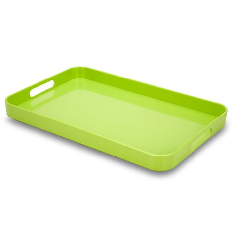 Found it at Wayfair - Splash Happy Serving Tray Lime Green Rooms, Lime Green Kitchen, Green Kitchen Accessories, Green Room Decor, Melamine Tray, Accent Tray, Green Accessories, Reclining Furniture, Green Rooms