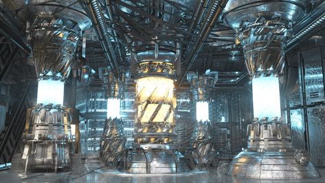 ArtStation - 240 0906 power generator room, Kresimir Jelusic (robob3ar) Futuristic Lab, Scifi Interior, Cyberpunk Rpg, Spaceship Art, Dead Space, Star Trek Ships, Spaceship Design, Power Generator, Fantasy Aesthetic