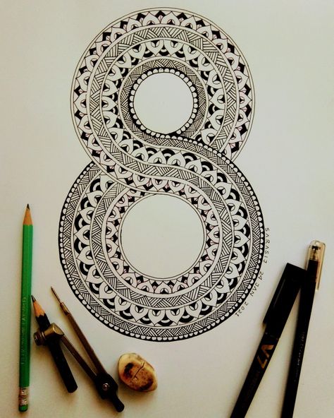 Simple mandala design in two circles Infinity Mandala, Simple Mandala Design, Simple Mandala, To Infinity And Beyond, Mandala Design, Mandala Art, Circles, Doodles, Quick Saves