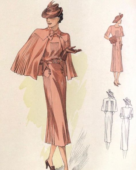 1930s Female Fashion, 1930s Catalog, 1937 Fashion, 1930s Fashion Plates, 1940s Magazine, Gotham Memoirs, 1940s Fashion Women, Antique Room, 30s Style