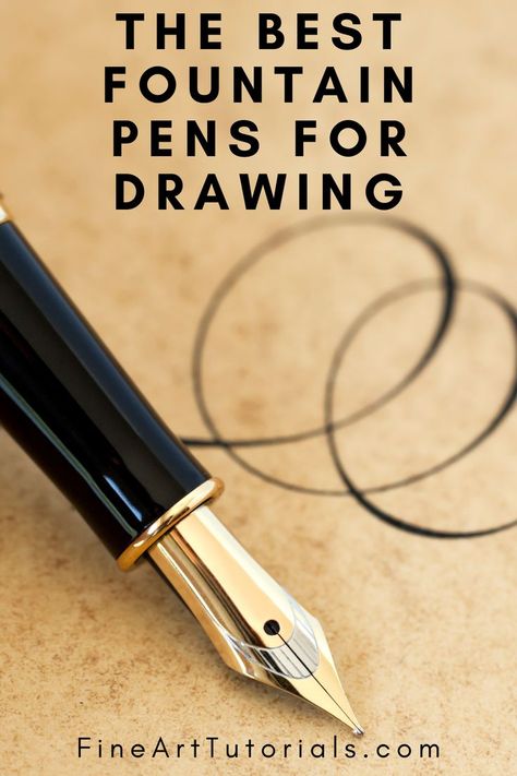 Fountain Pen Drawing Sketching, Fountain Pen Aesthetic, Best Drawing Pens, Fountain Pen Art, Pen Arts, Fountain Pen Writing, Best Writing Pen, Aesthetic Pens, Best Calligraphy Pens