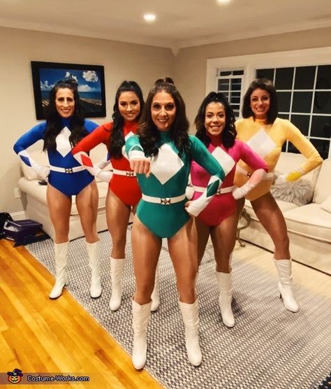 Go Go Power Rangers! - 2019 Halloween Costume Contest Diy Fantasia, Clever Halloween, Diy Costumes Women, Halloween Coustumes, Clever Halloween Costumes, Holloween Costume, Halloween Tattoo, Halloween Costumes Friends, Couples Halloween