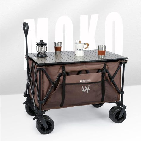 Avery useful wagon. You can store your items and have a table to use. Heavy Duty Wagon, Collapsible Wagon, Tailgate Table, Folding Campers, Beach Wagon, Camping Park, Wagon Cart, Folding Wagon, Rigid Industries