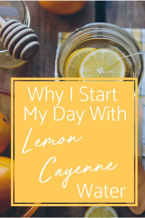 Why I Start My Day with warm water Lemon and cayenne. Healthy drink, #lemonwater #detox #morningroutine #lemoncayenne Lemon Water With Cayenne Pepper, Water And Cinnamon Drink, Cayenne Pepper And Lemon Water Benefits, Lemon Ginger Cayenne Water, Cayenne Water Benefits, Mediterranean Ritual Drink, Lemon Juice Cayenne Pepper Cleanse, Lemon Cayenne Water Recipe, Lemon Cayenne Maple Syrup Cleanse