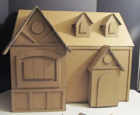 Cardboard House Architecture, Cardboard Dollhouse Template, Mini Cardboard House Template, Cardboard Dollhouse Furniture Diy, Cardboard House Template Free Printable, Cardboard House Template Free Printable Patterns, Cardboard House Template, Cardboard Dollhouse Diy, Miniature Houses Diy Cardboard