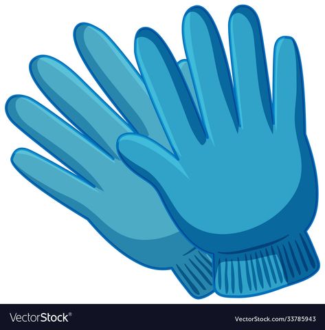 Gloves Drawing, Blue Gloves, Cartoon Drawing, Gardening Gloves, Cartoon Images, Background Illustration, Colorful Furniture, Cartoon Style, Cartoon Drawings