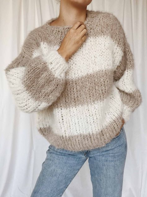 Fluffy Sweater, Alpaca Sweater, Knit Alpaca, Alpaca Yarn, Pattern Sweater, Chunky Knits Sweater, Cool Sweaters, Sweater Pattern, Softies