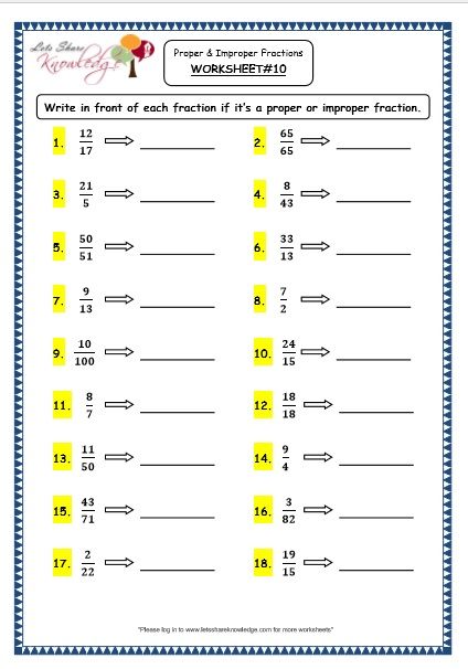 Grade 4 Maths Resources (2.1 Proper and Improper Fractions Printable Worksheets) – Lets Share Knowledge Proper And Improper Fractions Worksheets, Fraction Worksheets Grade 4, Fraction Worksheets 3rd Grade, Improper Fractions Worksheet, Proper Fraction, Fractions Worksheets Grade 4, Fractions Worksheets Grade 5, Mixed Fractions Worksheets, Fraction Worksheet