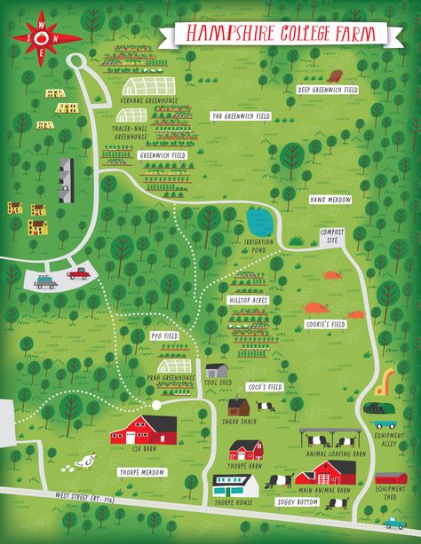 Farm Map, Hampshire College, University Of The Pacific, Venice Map, Farm Images, Map Creator, Map Layout, Map Murals, Campus Map