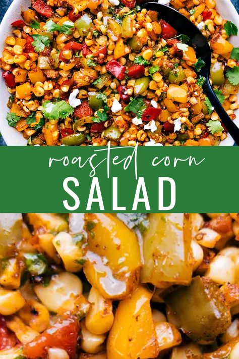 Dinner Schedule, Roasted Corn Salad, Bell Pepper Salad, Dinner Quick, Corn Salad Recipes, Cilantro Lime Dressing, Thanksgiving Dinner Recipes, Sweet Bell Peppers, Pepper Pasta