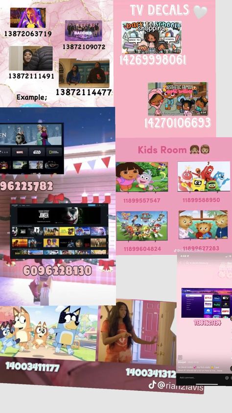 here are some tv codes Picture For Bloxburg Code, Berry Ave Tv Codes, Club Roblox Build Hacks, Berry Avenue Tv Codes, Tv Roblox Decals, Berry Avenue Codes Pictures Tv, Tv Codes Berry Ave, Tv Codes For Bloxburg, Tv Show Decal Codes Bloxburg