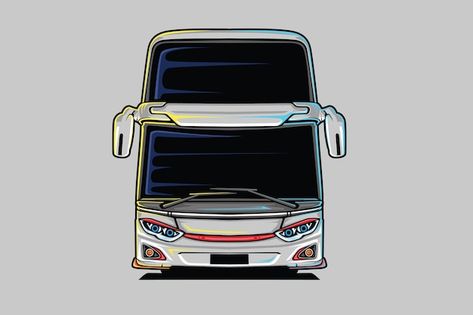 Vector Bus, Bus Illustration, Bus Cartoon, Bus Skin Design, Bus Art, Logo Game, Transportation Poster, Illustration Story, Urban Road