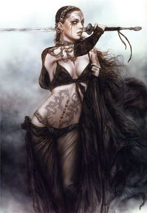 Guerreras (Warriors) Luis Royo Art, Legends Of Cryptids, Luis Royo, Boris Vallejo, Heroic Fantasy, Gothic Fantasy Art, Fantasy Drawings, Female Warriors, Women Warriors