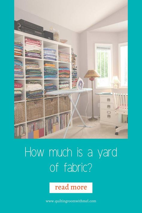 How many inches of fabric do you get in a yard? How much is a yard of fabric in meters? Answering those questions and more! Quilting Math, International Craft, Quilter Gifts, Do It Yourself Projects, Free Quilting, Fabric Width, Diy Kitchen, Fabric Store, Shelving Unit