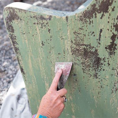 Photo: Daniel Hennessy | thisoldhouse.com | from How to Create a Chippy Layered Finish Patina on Furniture Chippy Paint, Furniture Rehab, Distressed Furniture, Distressed Painting, Chalk Paint Furniture, Furniture Finishes, Milk Paint, Furniture Restoration, Flipping Furniture