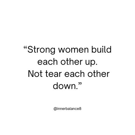 ✨We as women need to stick together and build each other up! We all have moments in our lives that need some more tlc! When we feel better, we count on each other!✨. 👏👏👏in the comments if you agree! Follow for more inspirational quotes @innerbalance8 @innerbalance8 Support Other Women Quotes, Community Quotes Inspirational, Other Women Quotes, Other Woman Quotes, Way Quotes, Community Quotes, Other Woman, Woman Quotes, Strong Women