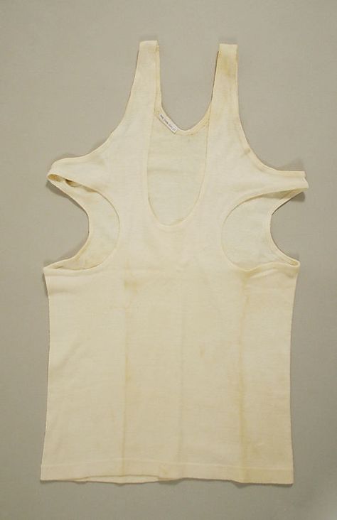 So what were the scoops about in this 30s wife beater? Wife Beater Shirt, Wife Beaters, Costume Institute, Norma Kamali, Metropolitan Museum Of Art, Metropolitan Museum, Museum Of Art, Cotton Silk, Basic Tank Top