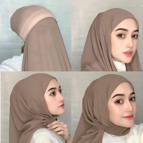 HIJAB JILBAB KERUDUNG PASHMINA INNER OVAL INSTAN https://shope.ee/6AGNVs2qOq Tutorial Pashmina Inner, Pashmina Oval, Pashmina Inner, Inner Hijab, Cotton Hijab, Bella Square, Tutorial Hijab Pashmina, Style Tutorial, Tutorial Hijab