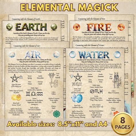 Divination Techniques, In Tune With Nature, Book Of Shadows Grimoire, Greek Philosophy, Elements Earth, The Four Elements, Air Fire, Four Elements, Fire Water