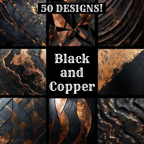 Copper Bedroom Ideas, Black And Copper Kitchen, Copper Element, Copper Bedroom, Copper Paper, Journal Inserts, Scrapbook Printable, Copper Work, Aged Copper